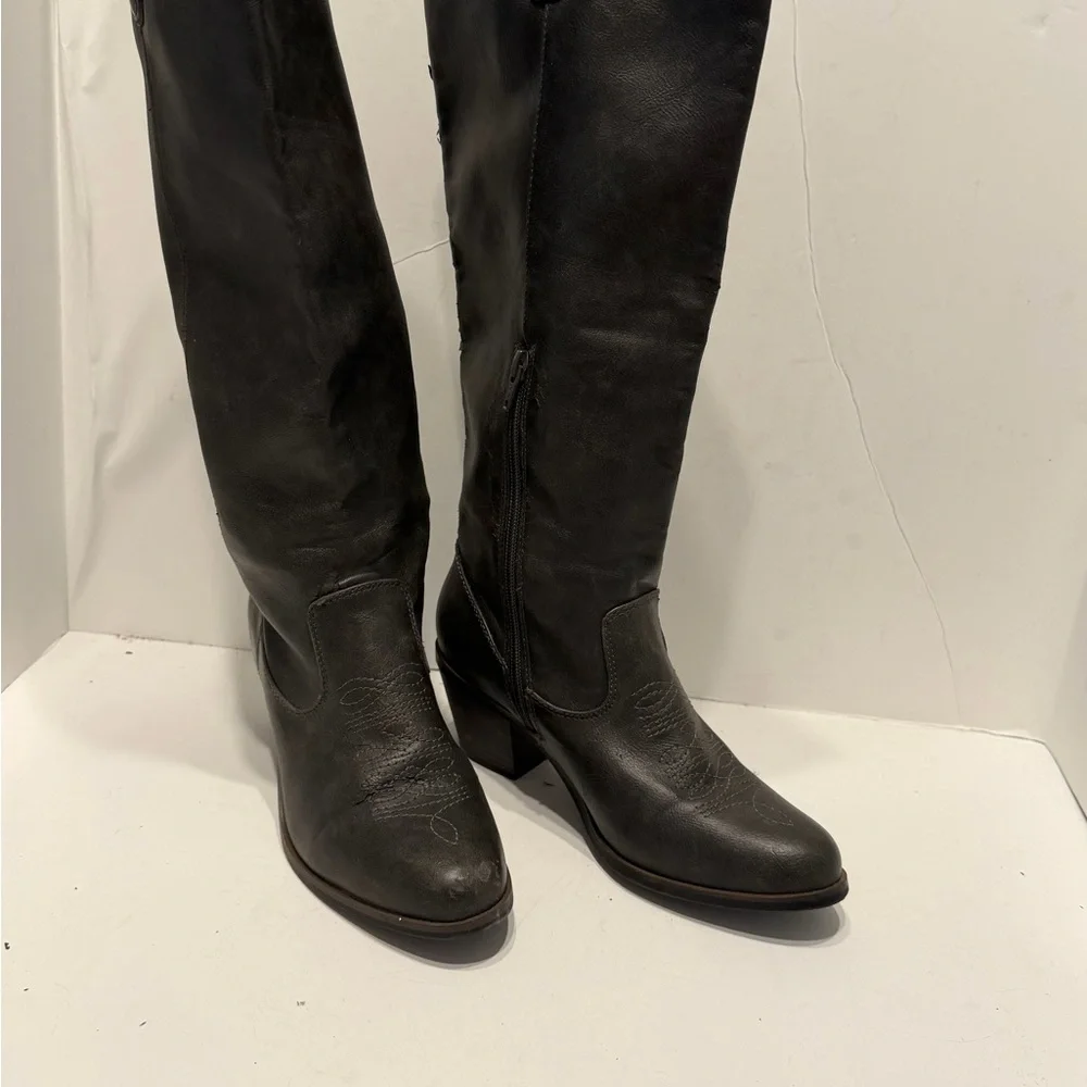 Massimo Black Over the Knee Boots
